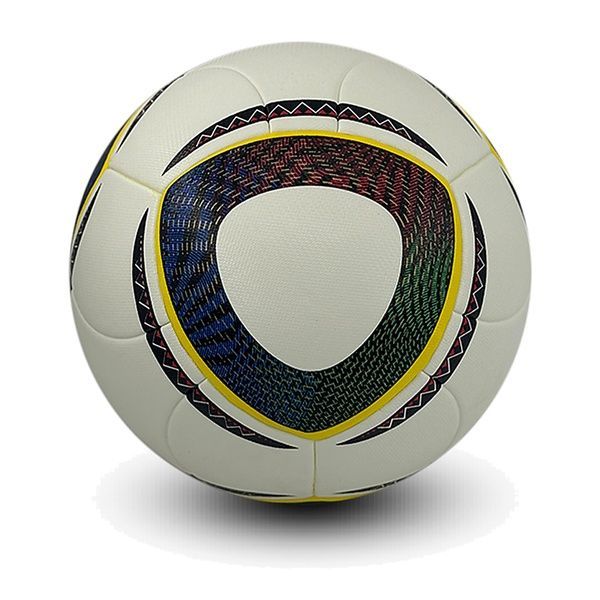 Футбольний мʼяч у стилі Чемпіонату світу 2010, розмір 5 (біло-чорний) 0013-5 фото