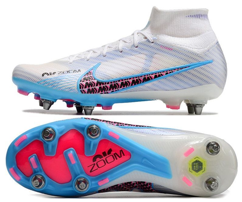 Футбольні бутси Air Zoom Mercurial Superfly IX FG біло-сині FG138 фото
