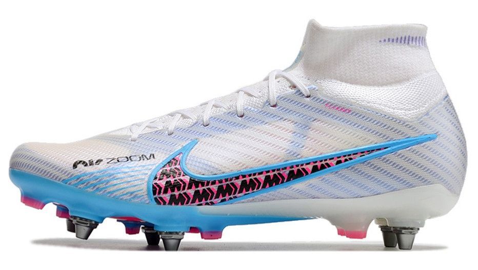 Футбольні бутси Air Zoom Mercurial Superfly IX FG біло-сині FG138 фото