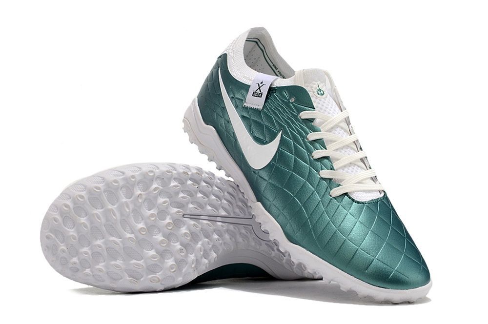 Футбольні сороконіжки Tiempo Legend TF біло-бірюзові TF070 фото