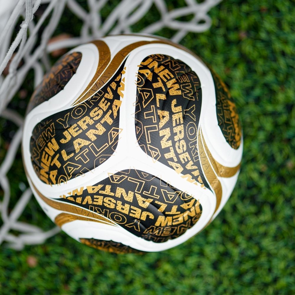 Футбольний мʼяч у стилі Чемпіонату світу 2026, розмір 5 (золотий) 0010-5 фото